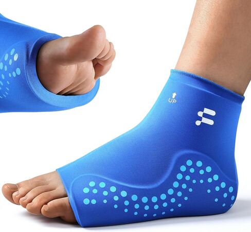 Extended Ankle Ice Pack Wrap for Sprained Ankle & Swelling Relief, Cold Compression Therapy with 30% Longer Lasting Gel, Slip-On Reusable for Plantar Fasciitis, Achilles Tendonitis, Heel Pain, L in Kuwait