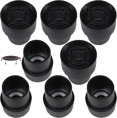 8 Pack Mini Rebounder Leg Floor Protectors 1" Round Rubber Folding Trampoline Leg Caps Tips Feet Covers Rubber Pads for Foldable Mini Trampoline Fitness Rebounder Indoor Exercise Trampolines in Saudi Arabia