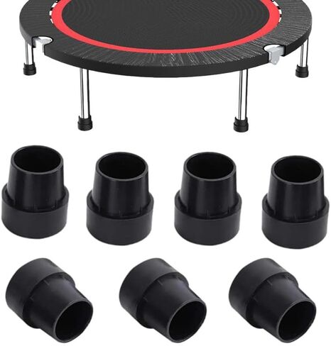 8 Pack Mini Rebounder Leg Floor Protectors 1" Round Rubber Folding Trampoline Leg Caps Tips Feet Covers Rubber Pads for Foldable Mini Trampoline Fitness Rebounder Indoor Exercise Trampolines in Saudi Arabia