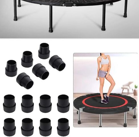 8 Pack Mini Rebounder Leg Floor Protectors 1" Round Rubber Folding Trampoline Leg Caps Tips Feet Covers Rubber Pads for Foldable Mini Trampoline Fitness Rebounder Indoor Exercise Trampolines in Saudi Arabia