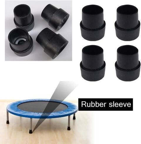 8 Pack Mini Rebounder Leg Floor Protectors 1" Round Rubber Folding Trampoline Leg Caps Tips Feet Covers Rubber Pads for Foldable Mini Trampoline Fitness Rebounder Indoor Exercise Trampolines in Saudi Arabia