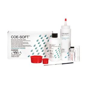 GC - مجموعة إعادة تعبئة طقم أسنان Coe-Soft المرنة (عبوة من 1-170 جم مسحوق / 1-177 مل سائل و1 زجاجة مواد تشحيم) حزمة احترافية من GC (344001) in Kuwait