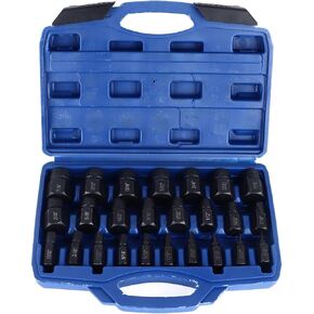 مجموعة استخراج المسمار 25 قطعة من سبائك الفولاذ الاحترافية أداة إزالة المسمار المكسور لإصلاح السيارات الميكانيكية المنزلية شديدة التحمل ومتعددة الأحجام in Kuwait