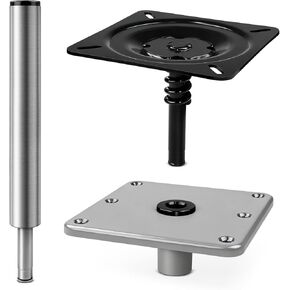 Boat Seat Pedestal Base Mount Kit with 11" Seat Extension Pole & 7" x 7"Base Plate - 3/4" Lock-in Aluminum Pedestal for Marine & Fishing Boats in Saudi Arabia