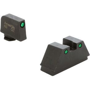 AMERIGLO Optic Compatible Sight Set for Glock - XL Tall Green Tritium Black Outline .315" Front, Green Tritium Black Outline .394" Rear in Kuwait