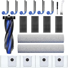 قطع غيار T90 PRO Omni للمكنسة الكهربائية ECOVACS DEEBOT T90 Omni / T90 PRO Omni Robot، تتضمن فرشاة رئيسية واحدة، ممسحتين، 4 أكياس غبار، 4 مرشحات، 6 فرش جانبية ومفك براغي واحد، فرشاة نظيفة واحدة in Kuwait