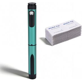 حاقن قلم الببتيد 80 وحدة، أقلام الببتيد V1 القابلة لإعادة الاستخدام لخراطيش 3 مل - للاستخدام اليومي مع مكبس ناعم وحقيبة سفر، توافق عالمي، يتضمن 50 وسادة إعداد، أخضر in Kuwait