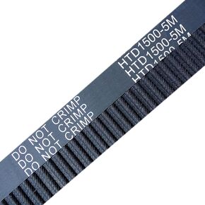 HTD5M 1500-5M Timing Belt Teeth=300 Length 1500mm Width 10mm 15mm 20mm HTD 5M Timing Belt Rubber Closed-Loop Belt 1500 Belt 5M Pulley (Size : Width 10mm) in Kuwait