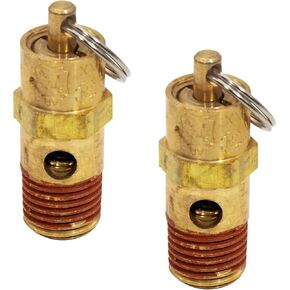 2 قطع 1/4 ''ذكر 150 PSI NPT صمام الأمان ضاغط الهواء تخفيف الضغط صمام فحص السلامة النحاسي in Kuwait