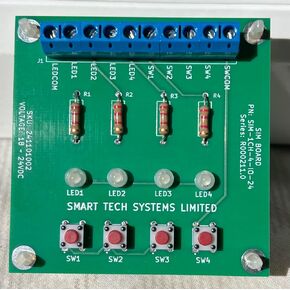 لوحة محاكاة PLC/المعالجات الدقيقة، 4 أزرار ضغط و4 مصابيح LED، 18~24vdc in Kuwait