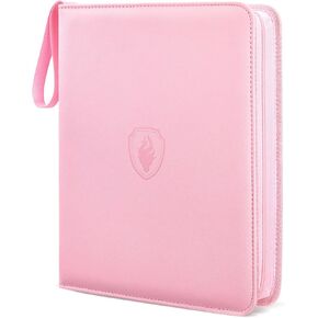 حافظة بطاقات Fabmaker ذات 9 جيوب، حافظة بطاقات تجارية ممتازة تحمل 756 بطاقة، غطاء من البولي يوريثين 3 حلقات بسحاب، حافظة بطاقات بيسبول محمولة، ألبوم مجموعة لبطاقات الألعاب والرياضة، وردي in Kuwait