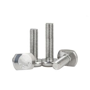 كتل الجوز المسار. 2 قطعة M12 25 ~ 120 مللي متر T-شكل قضيب ملولب لقط غطاء الترباس GB37 304 الفولاذ المقاوم للصدأ T-الأخدود المسمار (M12 * 120 مللي متر) in Kuwait