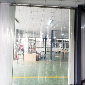 باب ستارة شفاف من شريط PVC - مقاوم للماء والرياح - مثالي لغرفة النوم وغرفة المعيشة والحمام والفريزر - 210 × 240 سم (82.68 × 94.49 بوصة) - حل المبرد / غرفة التبريد in Saudi Arabia