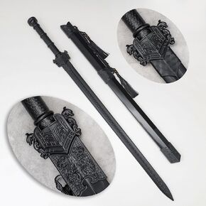 Chinese Qing Sword Polypropylene Long Sword with high Toughness Training Samurai Knife Training Sword Dragon Pattern Decorative Handle 39inch in Kuwait