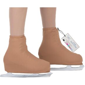 CRS Cross Skating Boot Covers Lycra Ice Skate Covers. Performance Ready Protection for Figure Skates, Ice Skating, Roller Skates. (Light Tan, Youth) in Kuwait