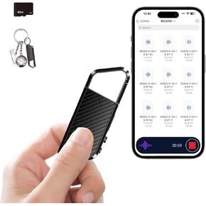 Upgraded 8GB Voice Recorder with Playback | Professional HD Noise Cancelling | 800 Hours Recording | MP3 Function & Voice Activation for Interviews/Classes in Saudi Arabia