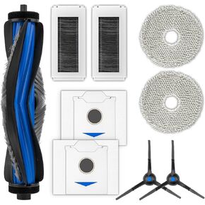 (9 Pack) N30 Omni Replacement Parts Compatible with ECOVACS DEEBOT N30 Omni/ N30 Pro Omni Robot Vacuum Cleaner, 1 Roller Brush, 2 Side Brushes, 2 Dust Bags, 2 HEPA Filters, 2 Mop Pads, Accessories Kit in Kuwait