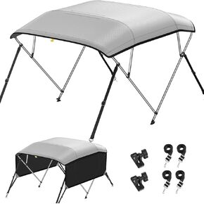 KAKIT 3 4 قطع علوية بيميني للقوارب ذات جوانب شبكية غطاء عالي التحمل قابل للتعديل 4 أشرطة حذاء تخزين بسحاب in Kuwait