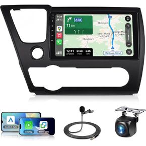 Radio 4G 4G+64G سيارة لـ Honda Civic 2013-2017 مع Qualcomm Snapdragon Chip ، Car Stereo Carplay Android Auto 3D Model Display GPS WiFi 9 Inch IPS Link Screenen Link Camera in Kuwait