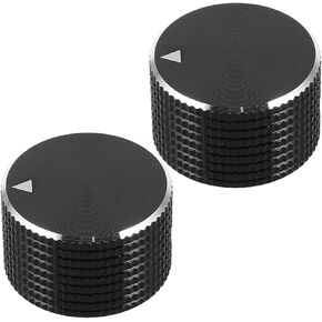 2pcs 25x15mm Aluminum Bass Guitar Potentiometer Volume Control Knobs Black Knurled Dome Smooth Turn Instrument Replacement in Kuwait