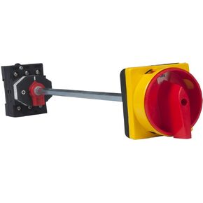 CSII Disconnect Switch, 40 amps UL, 3 Pole, Base Mount with Door Clutch & "Cut Down" Shaft. Red/Yellow Padlock Included in Saudi Arabia