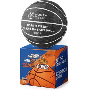 Northdeer 1:1 Real Match Silent Basketball Size 7 with Fabric Cover, Silicone-Coated Indoor Basketball, 2026 New Upgraded Material for Realistic Grip & Higher Bounce in Kuwait