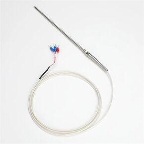 M8 PT100 Thermocouple Probe Stainless Steel Thread Temperature Sensor 1M-5M 1Pcs(3.0M Wire Length,150mm) in Saudi Arabia