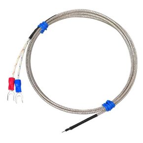 K/E Exposed Thermocouple Simple Dew Point Probe Temperature Sensor Glass Fiber Insulated Shielded Wire 1M-5M 0-500℃ 1Pcs(K Type 3.0M) in Saudi Arabia