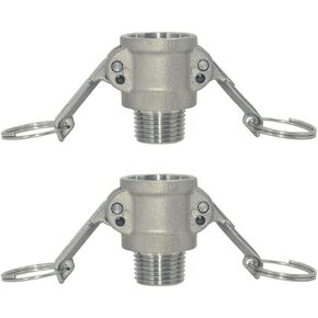 2PCS Stainless Steel 1" Type B Cam and Groove Hose Fitting, Type B cam groove hose fitting,Male Camlock Adapter x Female NPT(1") in Saudi Arabia