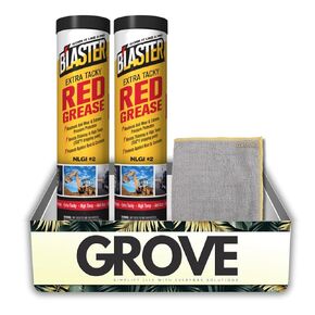 أنبوب الشحوم - حزمة شحم أحمر لزج للغاية 14 أونصة مع قطعة قماش من الألياف الدقيقة - حماية للحمل الثقيل مع مقاومة التآكل ومقاومة التآكل لاستخدام السيارات - مجموعة هدايا (3 عناصر) in Kuwait