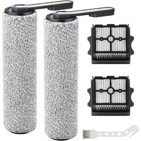 استبدال فرشاة الأسطوانة H12 Pro وفلتر HEPA لـ Dreame H12 Pro، H12 Dual، G10 Pro مكنسة كهربائية جافة ورطبة لاسلكية، بكرتان للفرشاة، 2 مرشحات HEPA، 1 فرشاة خزان مياه، 1 فرشاة تنظيف in Kuwait