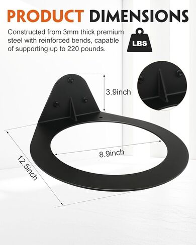 MUZIK Heavy Duty Medicine Ball Rack Wall Mount, 440 lbs Capacity Space Saving Slam Ball Holder for Gym Home Commercial,8.9 Inch 440 lbs Capacity, Heavy Duty Steel with Powder Coated Finish in Saudi Arabia