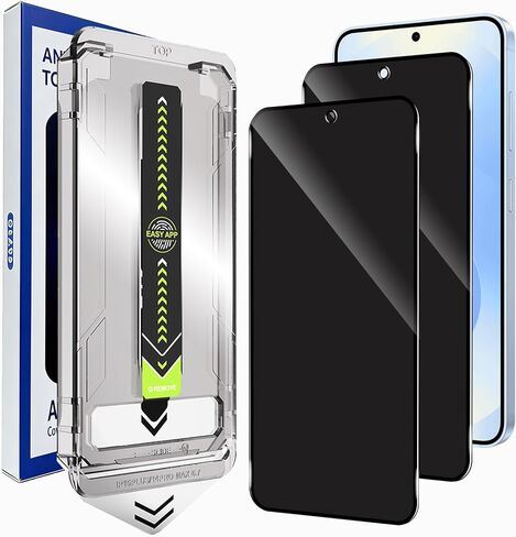 2 حزمة لوقاية شاشة الخصوصية Samsung Galaxy S25 ، التحديد التلقائي ، مضاد للتجسس ، تركيب الغبار التلقائي ، مضاد للأصوات ، فتح بصمة الدعم ، ودية في القضية in Saudi Arabia