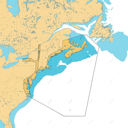 C-MAP Reveal Coastal - Nova Scotia to Chesapeake Bay, Map Card for Marine GPS Navigation in Kuwait