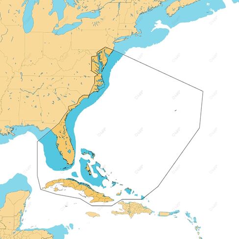 C-MAP Reveal Coastal - Nova Scotia to Chesapeake Bay, Map Card for Marine GPS Navigation in Kuwait