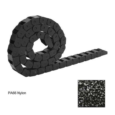 Black Nylon Cable Chain 10mm x 15mm(Inner H x Inner W) End Connectors Drag Chain Cable Carrier Machine 1M in Saudi Arabia