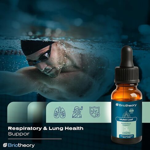 Mullein Leaf Extract - Fast Absorbing Liquid Drops for Lungs, Natural Respiratory Support Herbal Supplement, Alcohol Free Vegan Non-GMO, Natural Mullein Leaf Extract - 60 ml in Saudi Arabia