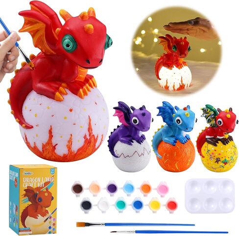 JMMICO Paint Your Own Axolotl Lamp Kit, Axolotl Crafts Night Light, Painting kit for Kids, Arts and Crafts for Kids Ages 4-8, Girls Boys Birthday Gift 6 7 8 9 10 11 12 Years Old in Saudi Arabia