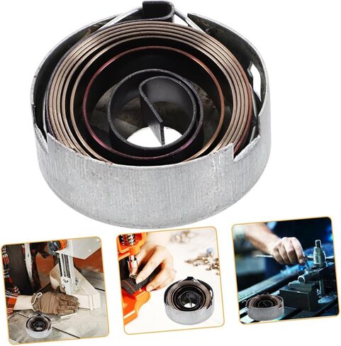 POPETPOP 2Pcs Quill Feed Return Coil Spring Assembly for Drill Press Chromeplate Coil Spring with Spring Cover for Enhanced Precision and Stability Easy Installation Compatible in Saudi Arabia