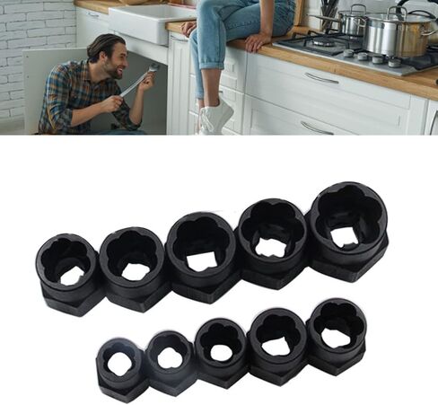 Jonlaki 10 Pcs Extractor Set with Strong Grip, Steel for Effective Nut and Removal Tool in Saudi Arabia