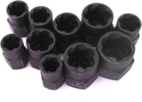 Jonlaki 10 Pcs Extractor Set with Strong Grip, Steel for Effective Nut and Removal Tool in Saudi Arabia