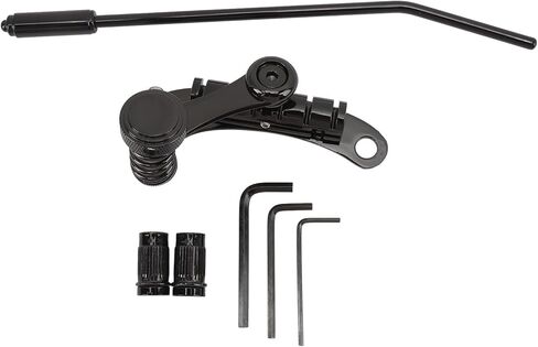 KIMISS Electric Guitar Vibrato Bridge Tailpiece - Zinc Alloy Tremolo Bridge Stop Bar Tailpiece for and SG Guitars (Black) in Saudi Arabia