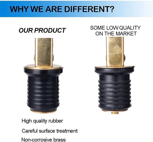 Young Marine Snap-Handle Drain Plug, for 1-1/4 inch-Diameter Drains, Locks in Place, Brass Handle, Rubber Plug in Saudi Arabia