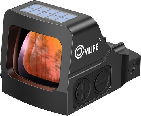 CVLIFE WildHawk X Z03 Solar Red Dot for RMS/RMSC, Multi-Reticle 2MOA & 32MOA Circle Pistol Sight, 3500G Shockproof Motion Awake Handgun Red Dot, Multi-Coating lens, with Adapter for RMR/MOS/Picatinny. in Saudi Arabia