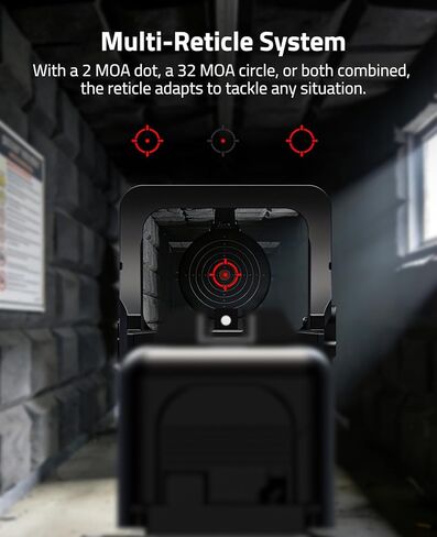 CVLIFE WildHawk X Z03 Solar Red Dot for RMS/RMSC, Multi-Reticle 2MOA & 32MOA Circle Pistol Sight, 3500G Shockproof Motion Awake Handgun Red Dot, Multi-Coating lens, with Adapter for RMR/MOS/Picatinny. in Saudi Arabia