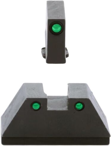 مجموعة رؤية AMERIGLO Optic المتوافقة مع Glock - مقاس XL طويل أخضر تريتيوم أسود مخطط .315 بوصة أمامي، مخطط أسود تريتيوم أخضر .394 بوصة خلفي in Saudi Arabia