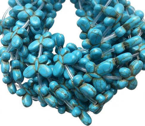 Blue Howlite Turquoise Butterfly Shape Beads 15x20mm 15.5" StrandL8 in Kuwait