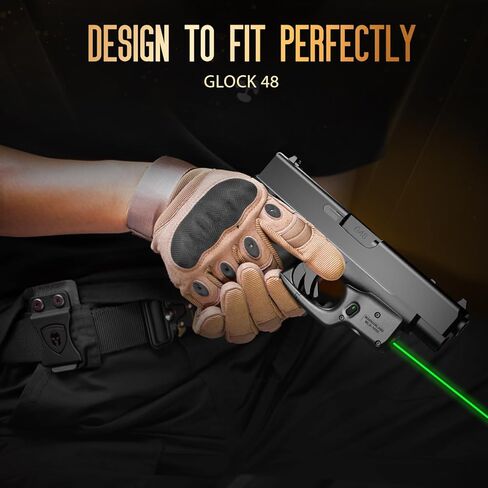 منظار ليزر أخضر من WARRIORLAND مصمم ليناسب Glock 48 مع مجموعة الحافظة، ومنظار شعاع أخضر مع مؤشر الطاقة، وحافظة IWB Kydex مصنوعة خصيصًا لليد اليمنى، WLS-105G w/ G48 in Saudi Arabia