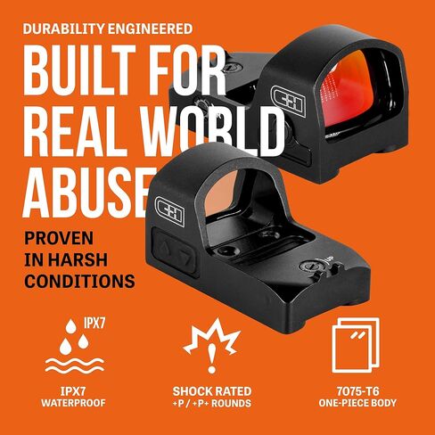 C+H Direct Mount Micro Red Dot Sight for Pistol | Compatible with Walther PDP 2.0 Optics Ready | Shake Awake Multi-Reticle | Red Dot Reflex Sight for Pistol in Kuwait