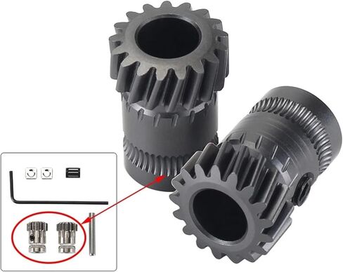 لـ fysetc ترس حلزوني قوة صلابة عالية قالب فولاذي تروس مطور لـ Mini V1 V2 لبثق شيربا طارد تروس مزدوج in Kuwait